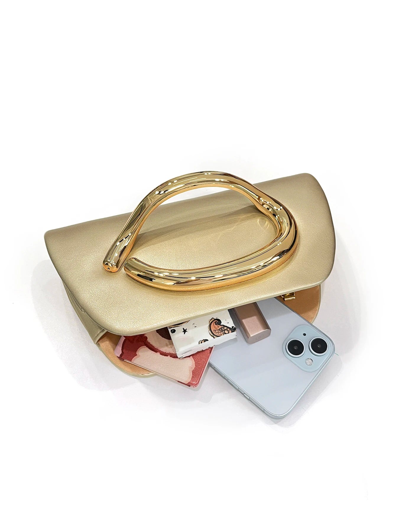 Gold Metal Buckle Box Clutch Fashion Women's Evening Bag Party Banquet Chain Crossbody Bag Luxury Designer Shoulder Bag Wallet