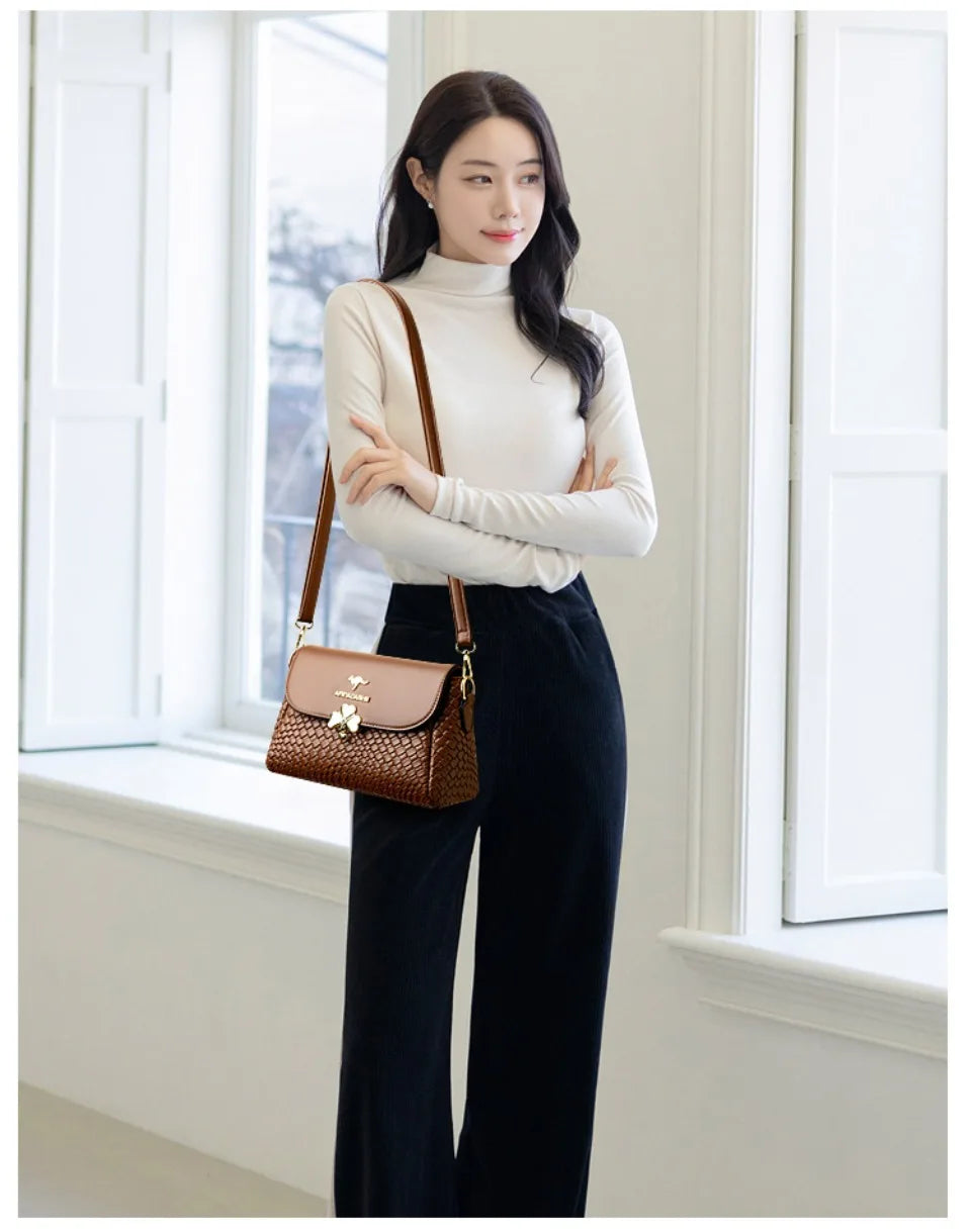 Luxury Handbags Women Bags Designer Crossbody Bags for Women 2025 High Quality Soft Knitting Leather bags Shoulder Bag Sac New