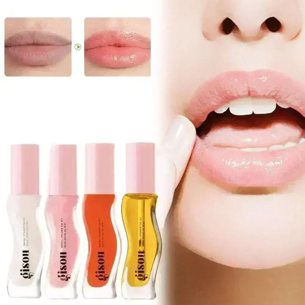 Gisou Moisturizing Glazed Plum Lip Balm Lip Oil Gloss Care Of The Lips Benetitnt For Lips Plumping Exfoliating Plumping Gloss