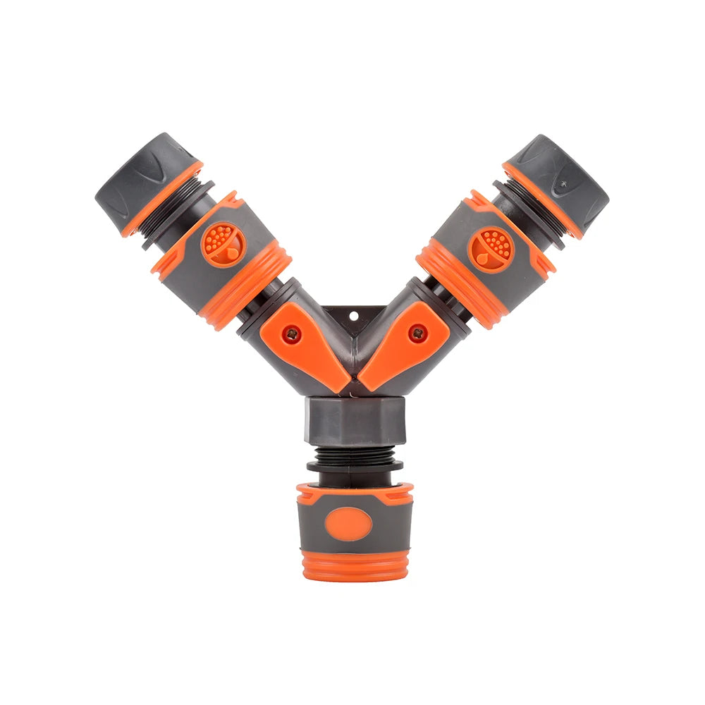 1/2 3/4 Thread 2-way Tap Hose Water Splitter Garden Tap Y Splitter Watering Fittings Adjustable Switch Joints
