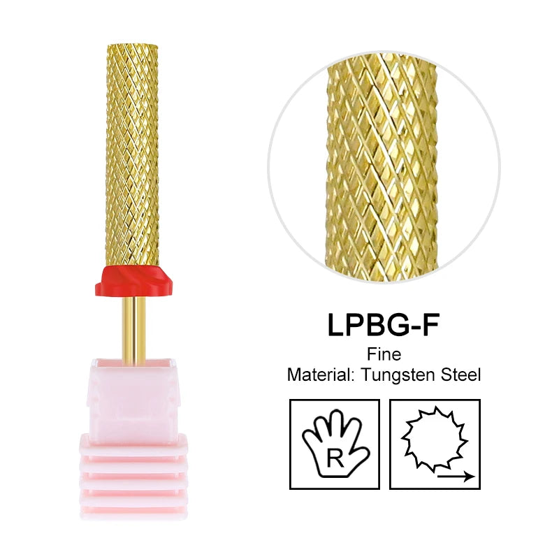 Milling Cutter Golden Carbide Nail Drill Bits For Electric Nail Drill Manicure Machine Pedicure Nail Files Accessories