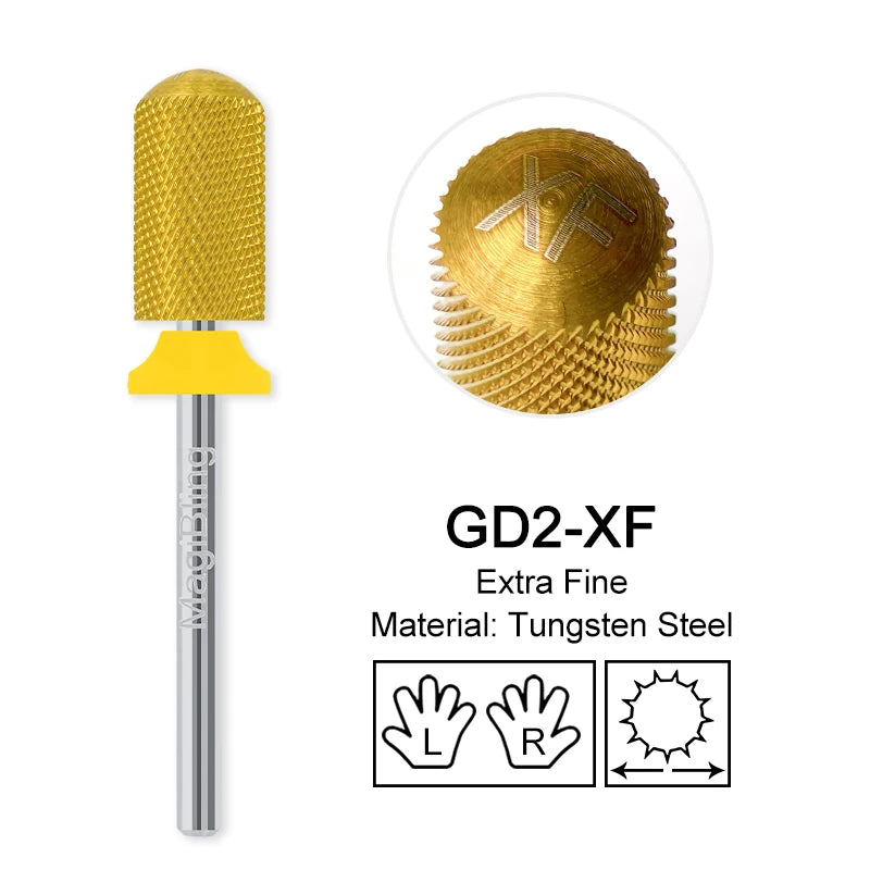 Milling Cutter Golden Carbide Nail Drill Bits For Electric Nail Drill Manicure Machine Pedicure Nail Files Accessories