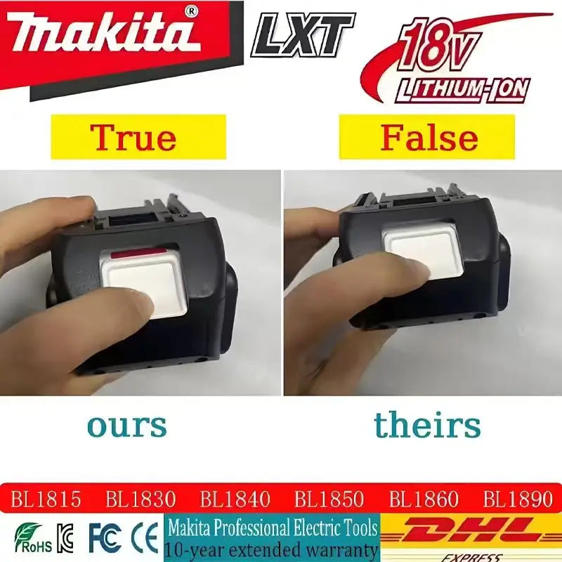 Original Makita 18V battery 6.0Ah Two Batteries One Charger Fast Charge DC18RC+BL1860B  makita outillages kit complet
