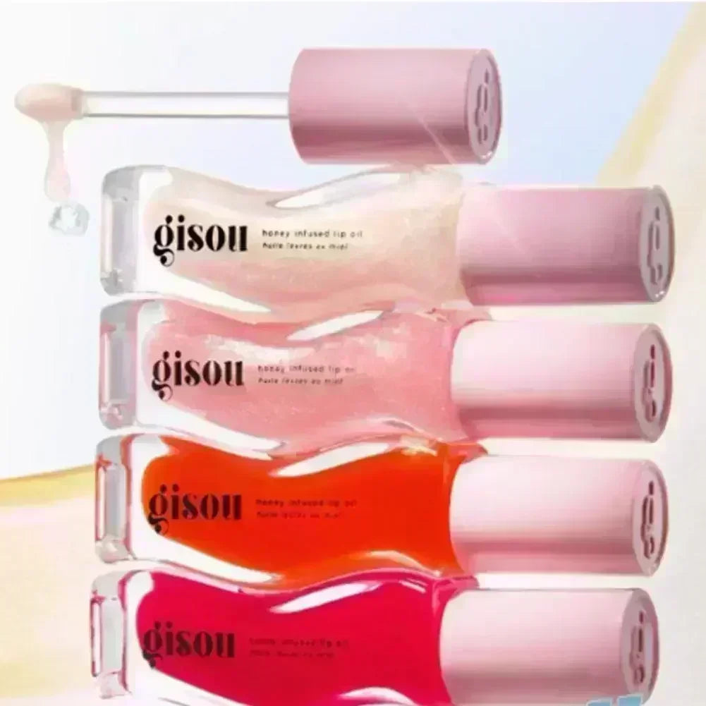 Gisou Moisturizing Glazed Plum Lip Balm Lip Oil Gloss Care Of The Lips Benetitnt For Lips Plumping Exfoliating Plumping Gloss