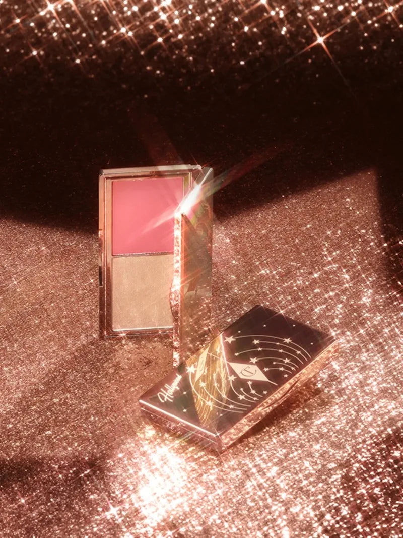 Charlotte Tilbury Aesthetic Scenery Eye Shadow Starlight Pink Soft Light Bicolor Disc Two Color Love Treasure Box Powder Blusher