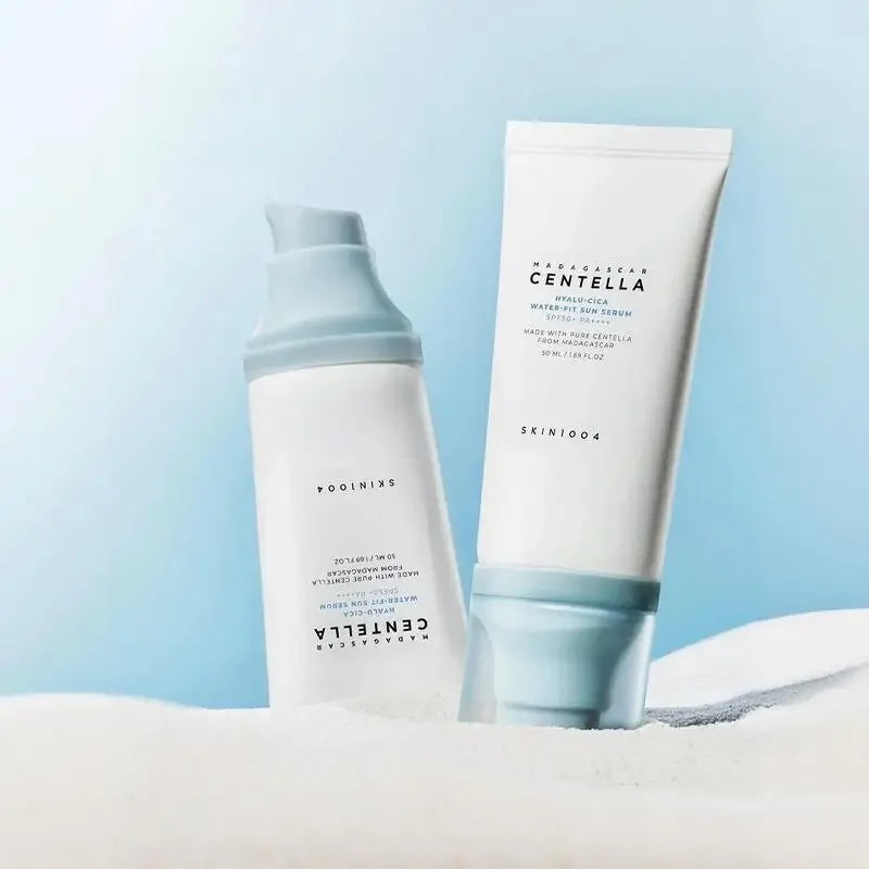 Skin1004 Korean Skincare Centella Sun Serum SPF50+ - Hyaluronic Acid UV Protection, Sensitive Skin