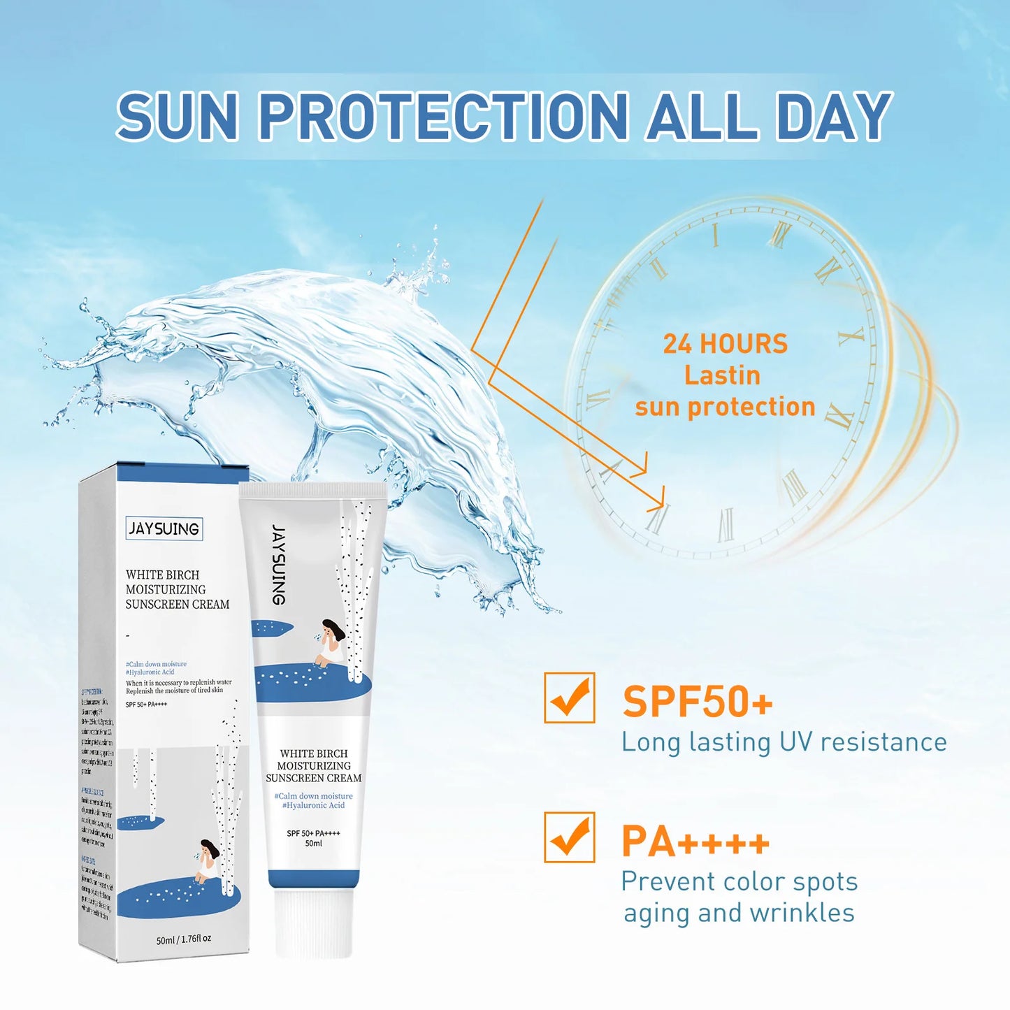 Round LAB Sunscreen for Face PF50+ PA++++ Sun Cream Birch Juice Moisturizing Skin Care Strong UV Protection Sunscreen