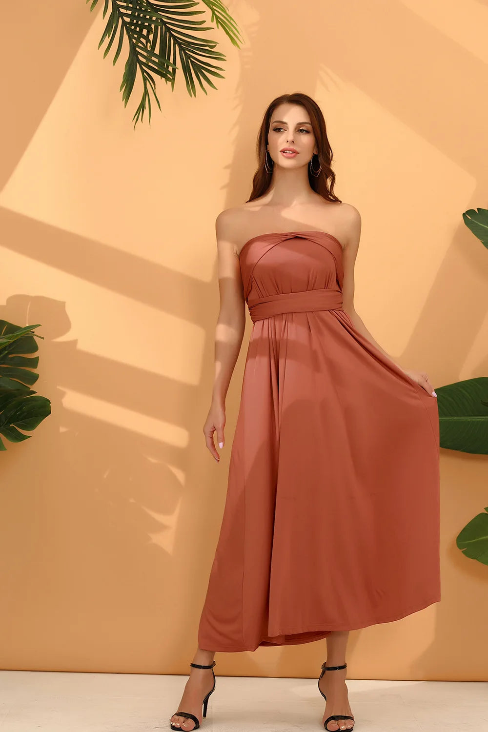 Rust Bridesmaid Dress Infinity Multiway Maxi Bridesmaid Dress Formal Wrap Wedding Evening Dress Wedding Cocktail Floor Length