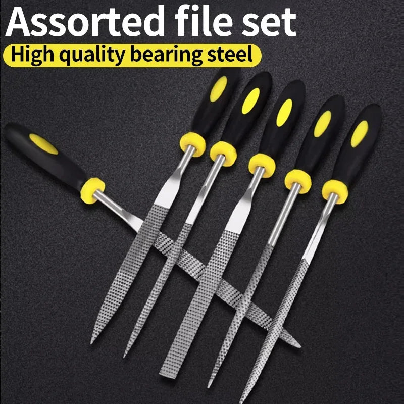 Mini Rasp Files Set Woodworking Sanding Shaping Small Steel File Needle Metal Hard Wood Cork Polishing Carving Tools For Hand