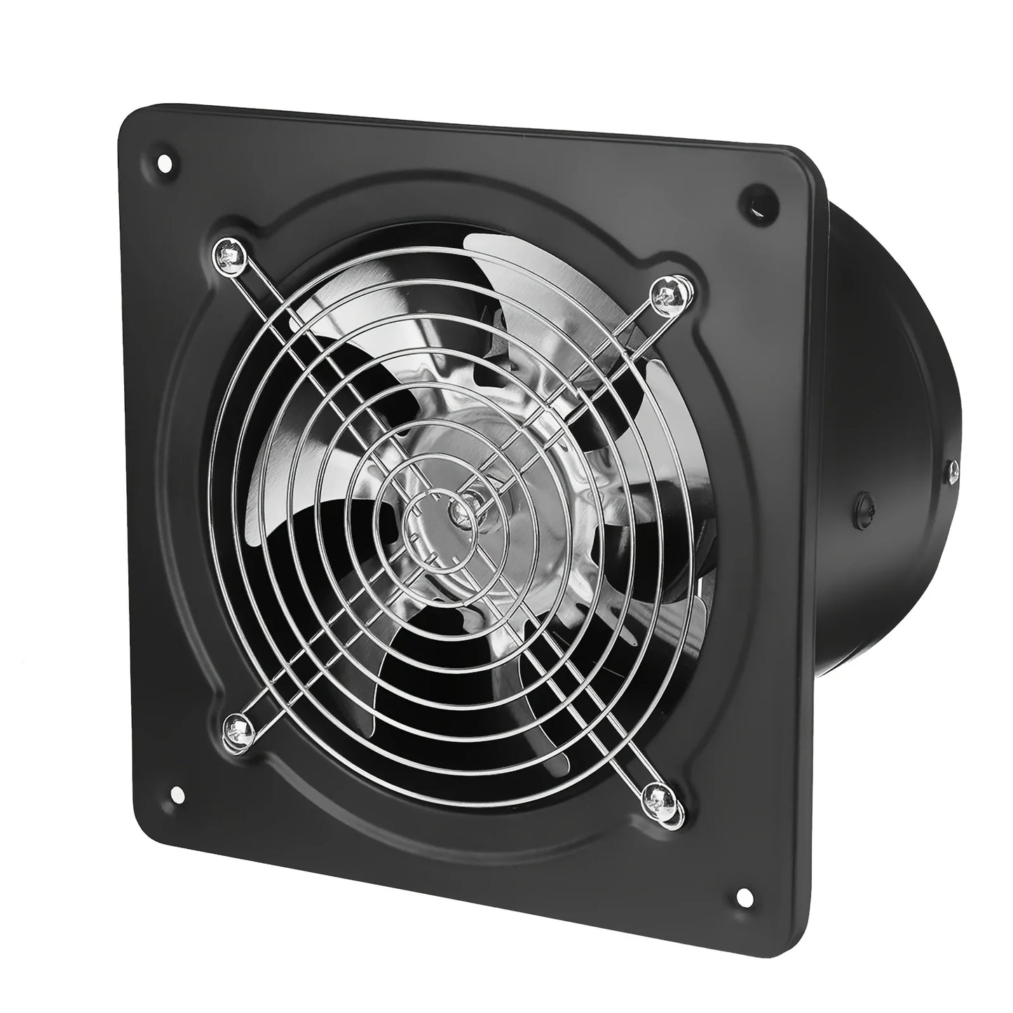 4/6/8" Exhaust Fan Metal Iron Ventilation Extractor,Silence with Anti-backflow Check Valve Window&Wall Mount Vent Fans for Home