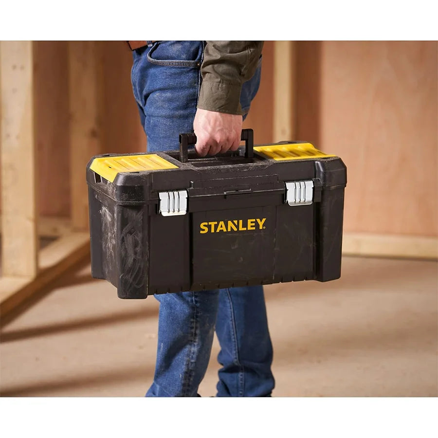 STANLEY Toolbox "Essential 19" 485*250*250 mm Large Size with Metal Latches Tool Storage Case STST1-75521