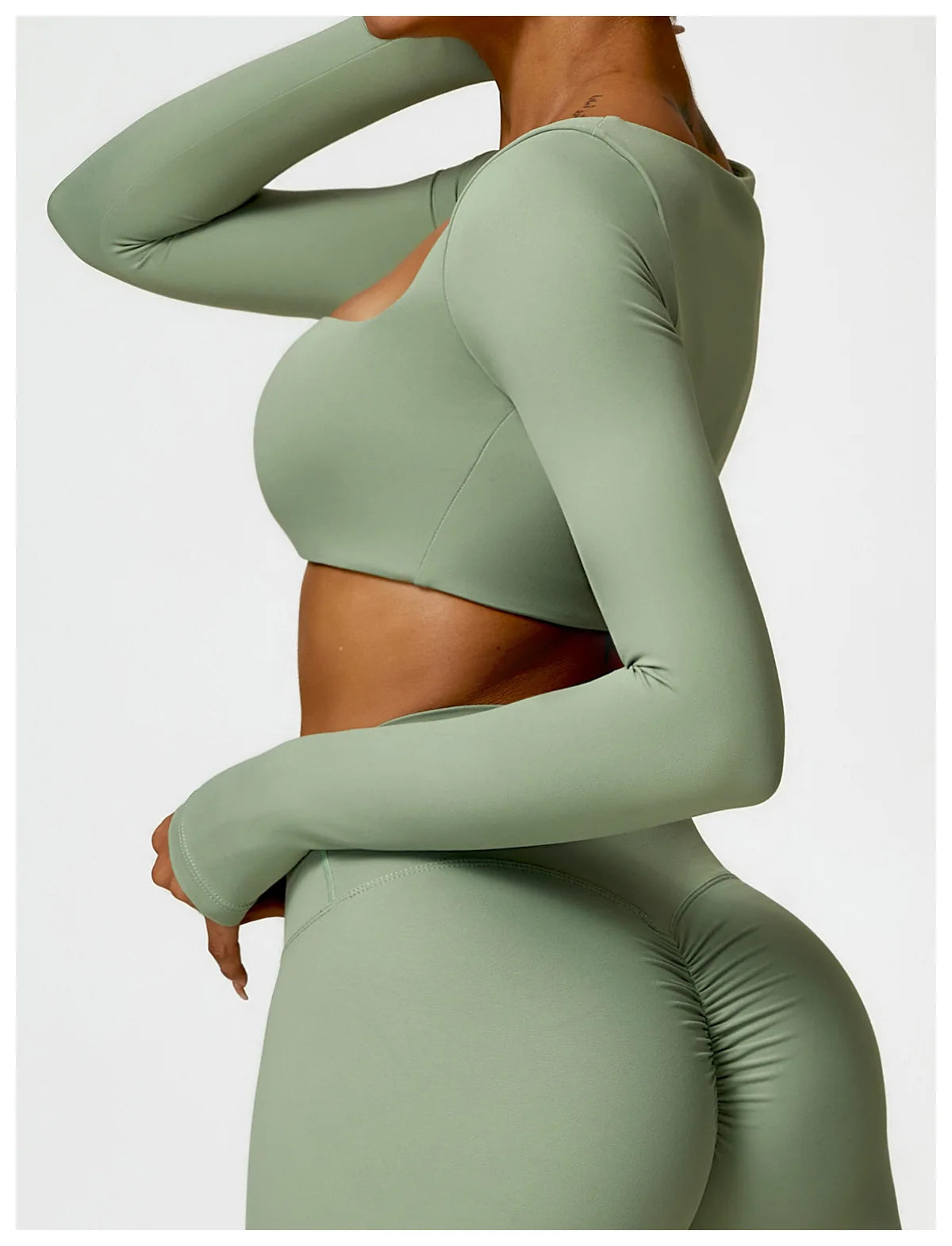 Winter Yoga Long sleeved Women's Outdoor Running Fitness Wear T-shirt Long sleeved Yoga Shirt Gym Push Up Workout Sports Top