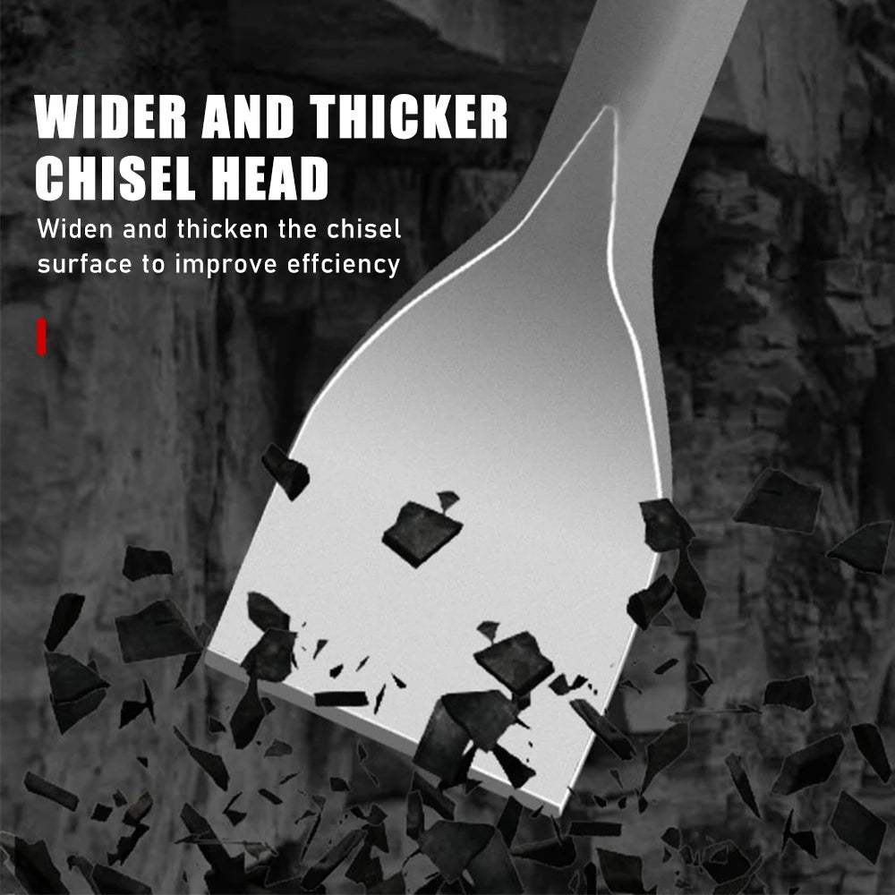 7Pcs Chisel Set SDS Plus Rotary Hammer Drill Bit Point Flat Scaling Chisel Masonry Tools for Removing Concrete Block Walls Rock