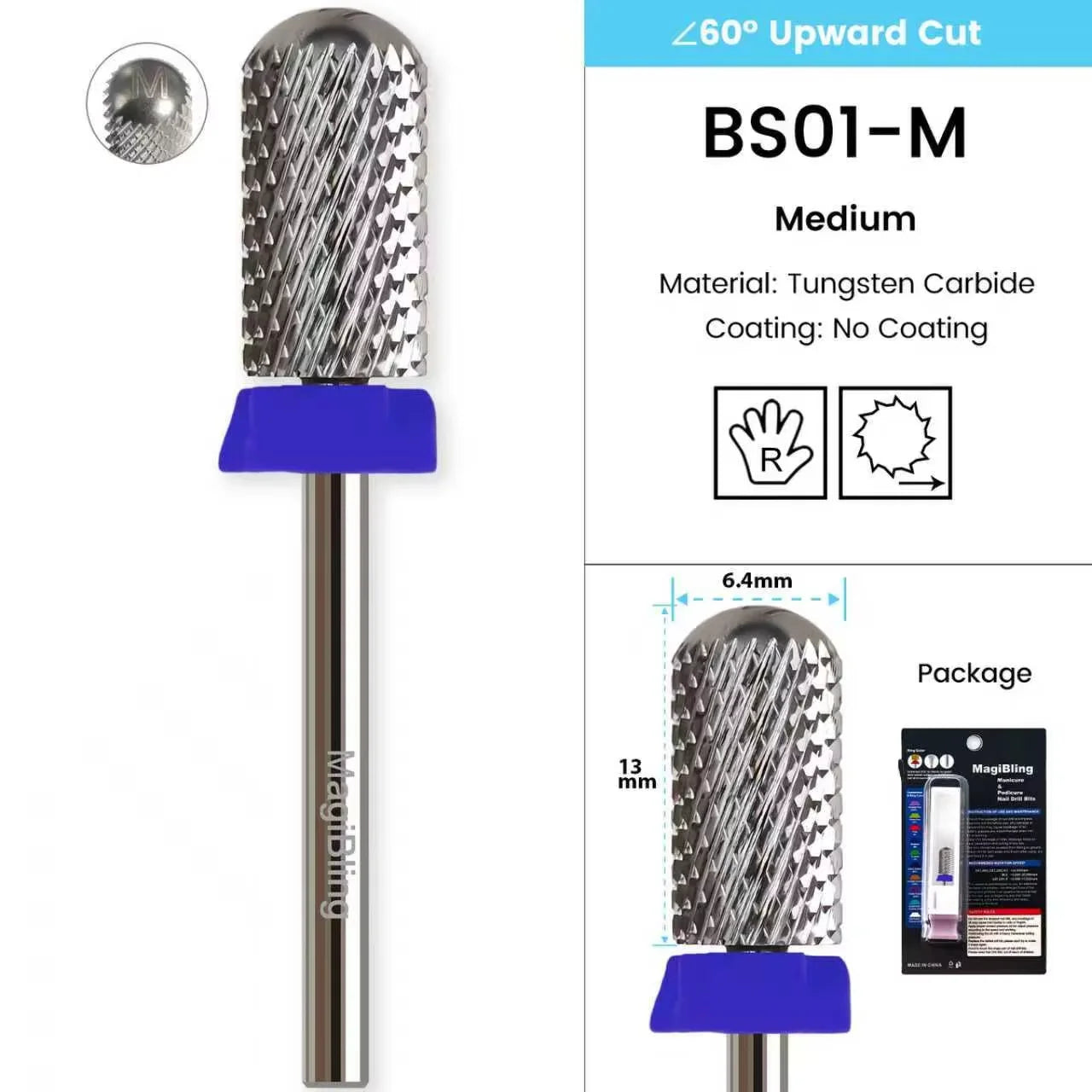 Milling Cutter Golden Carbide Nail Drill Bits For Electric Nail Drill Manicure Machine Pedicure Nail Files Accessories