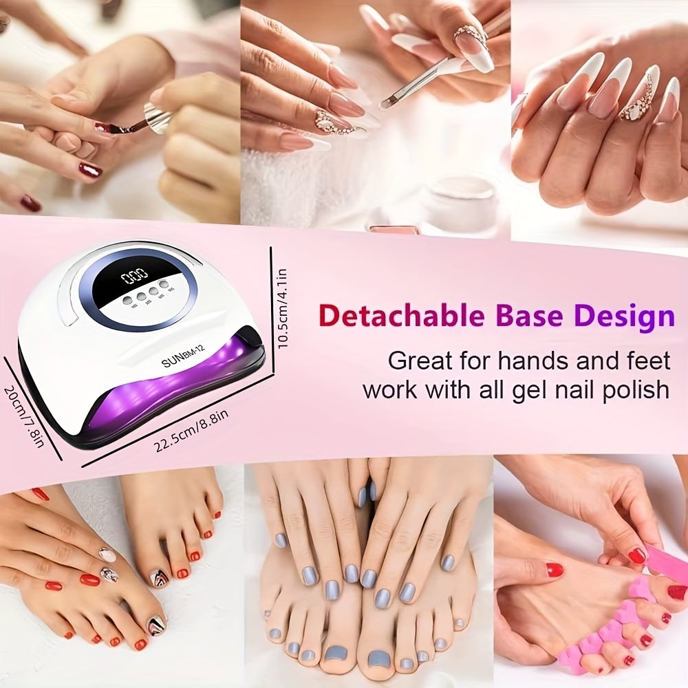 LED Nail Lamp with 72 Beads, Gel Polishing Nail Light, Featuring an Automatic Sensor And 4 Timer Settings, LED Nail Dryer, Professional Tool for Drying Nails And Toenails, Perfect Gift for Women During Holidays
