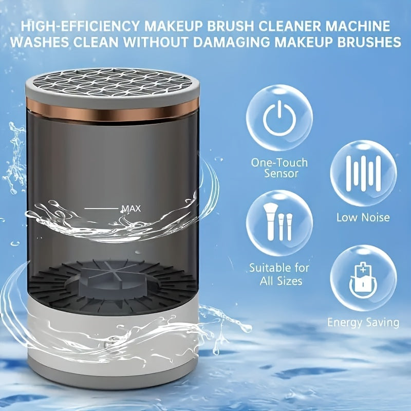 1pc USB-Powered Electric Makeup Brush Cleaner - -like Operation (No Batteries), Plug & Play, Fragrance-Free, Compact & Portable for Travel, Makeup Sponges & Egg-Shaped Beauty Tools, USB-Powered Cleaning Device